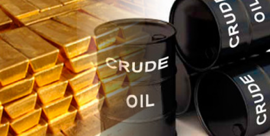 crude oil and gold
